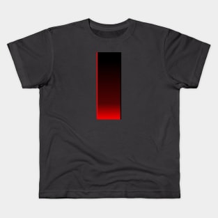 Black, Red Gradient Rectangle Design Kids T-Shirt